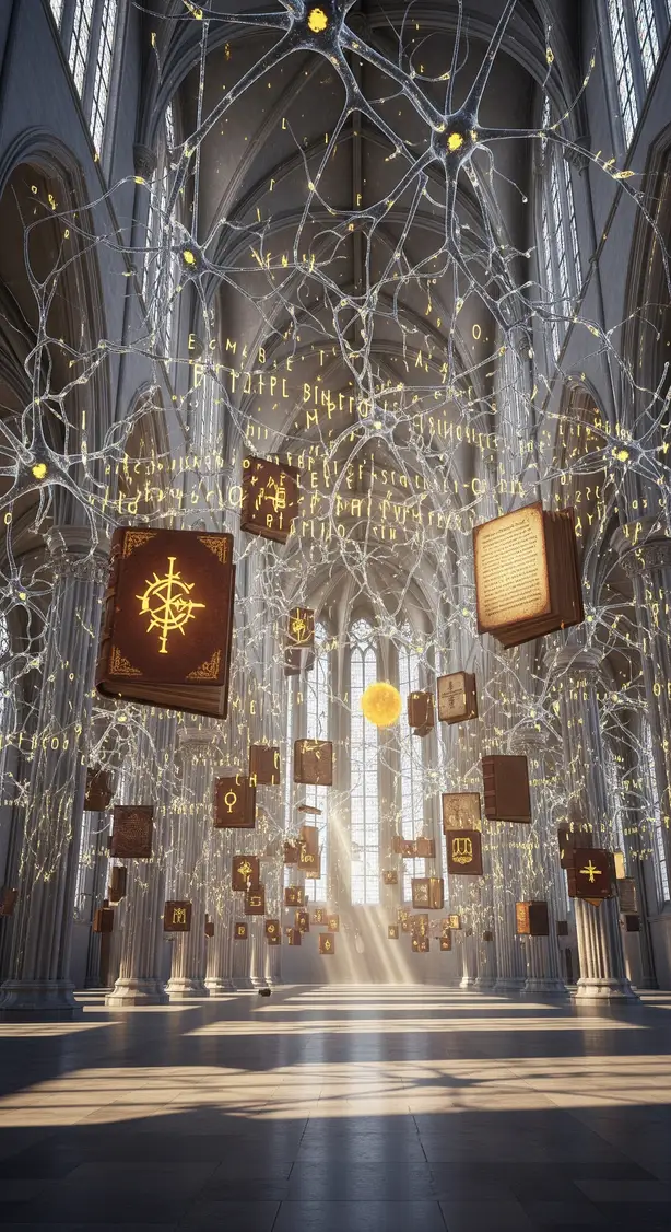 An immense cathedral sculpted entirely...