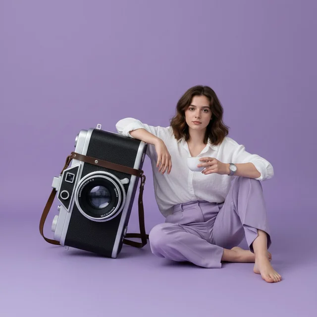 A hyper-realistic full-body portrait of...