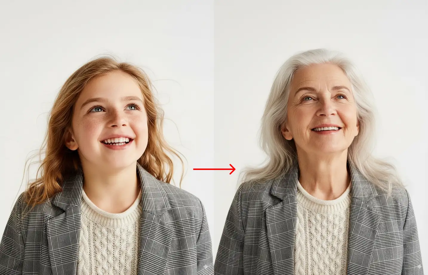 展示一下这个人70岁时可能的样子，增加一些皱纹和白发。...