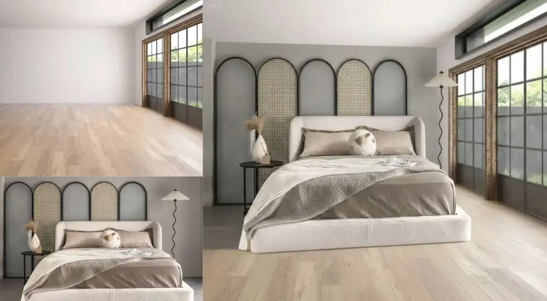 Put the bedin the emptyroom...